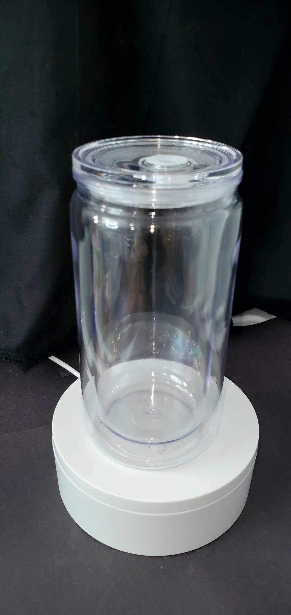 16oz Acrylic Snow Globe Tumbler (Clear Lid)