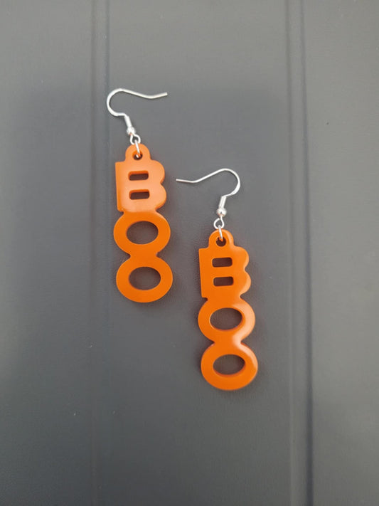 BOO earrings (orange)