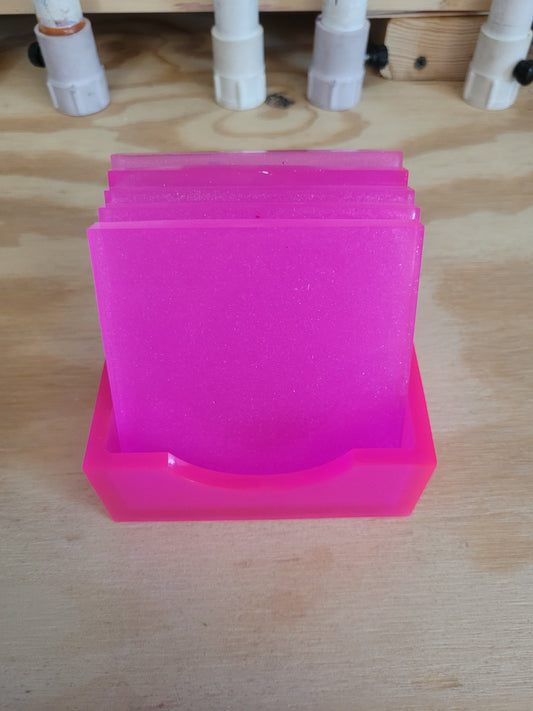 Pink Coaster Set