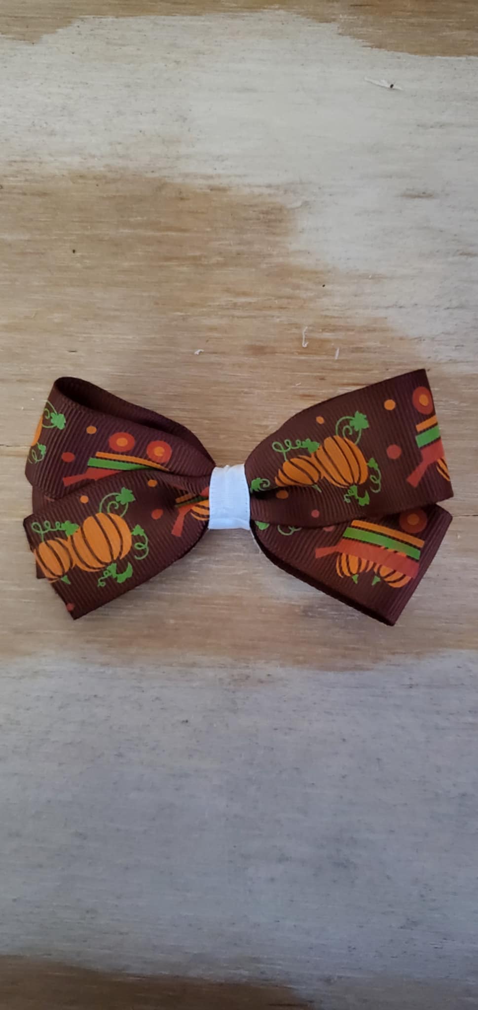 4 inch Girls Hairbow (fall pumpkin)