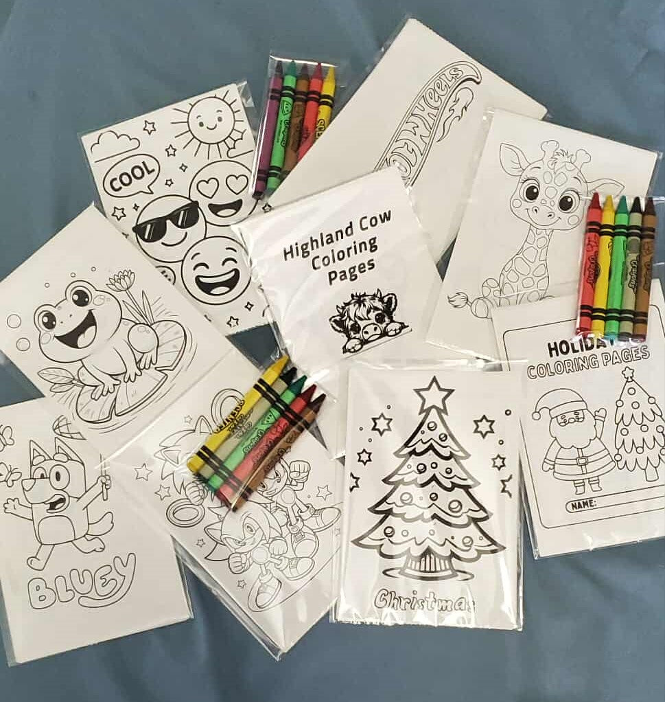 Coloring Sticker Sheets Large 4X6