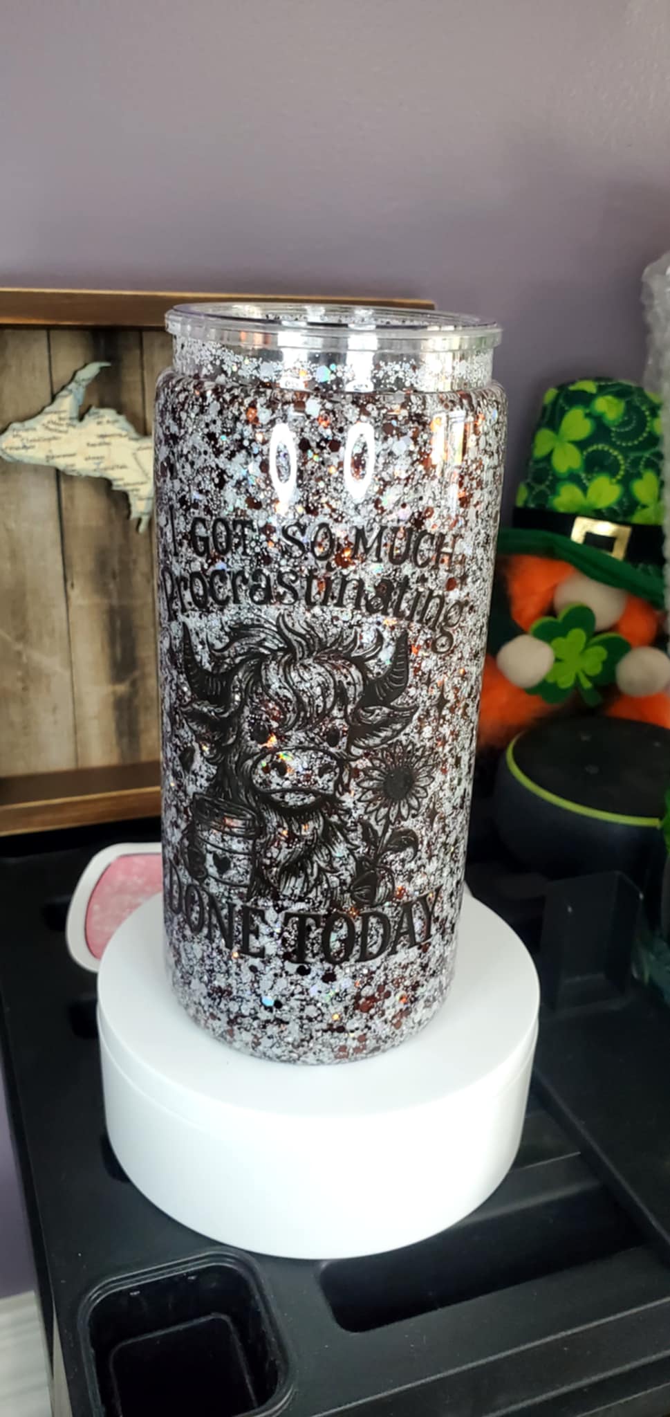 20oz Procrastinating Cow