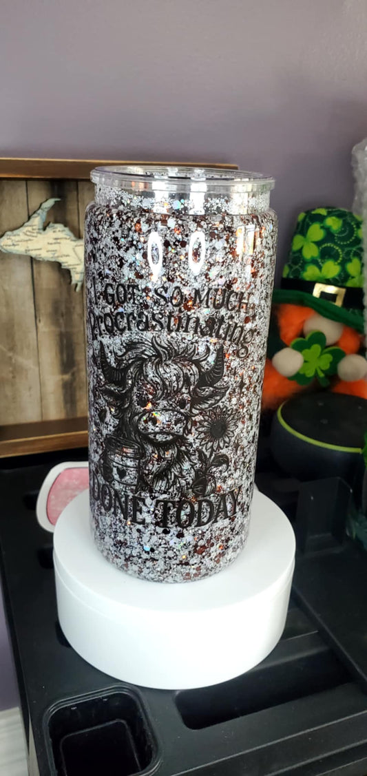 20oz Procrastinating Cow