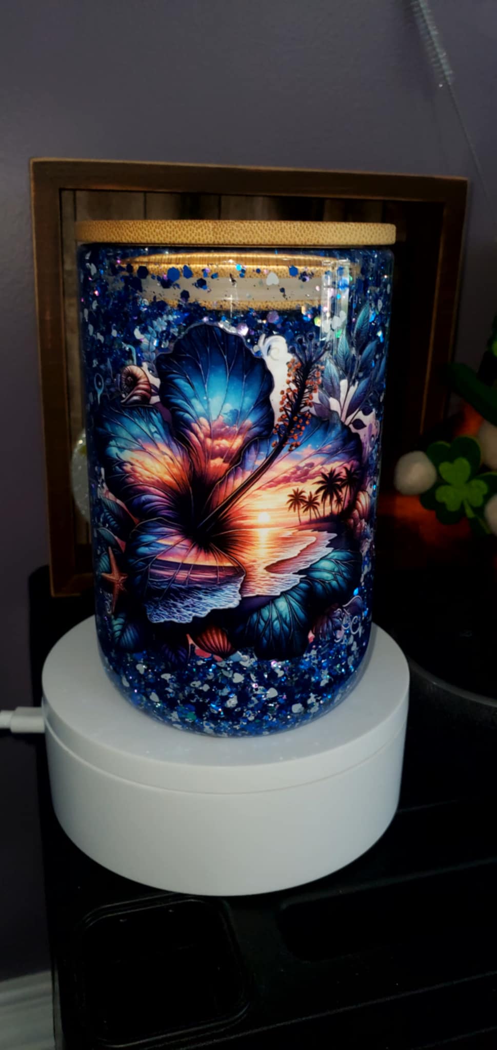 15oz Hibiscus Flower  Coffee Mug