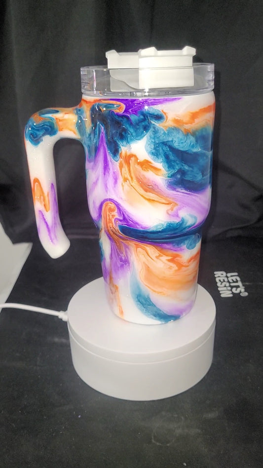 20oz Stainless steel w/ handle Ink Swirl OBP