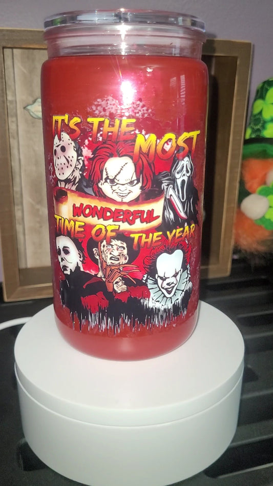 1032 ~ 16oz Red Mica Horror theme
