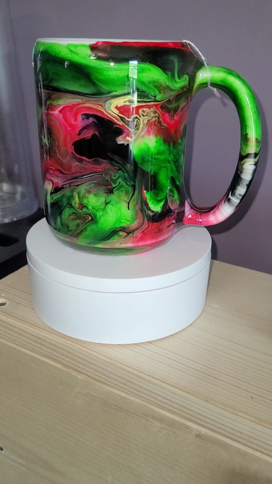 1006 ~ 15oz Coffee Mug (Red/Green)