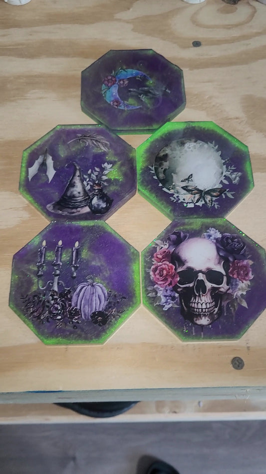 Halloween Theme Coaster Set