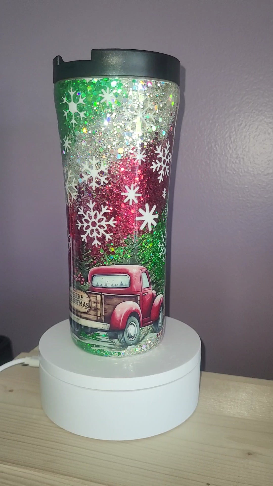 1082 16oz Travel Tumbler Glitter Base