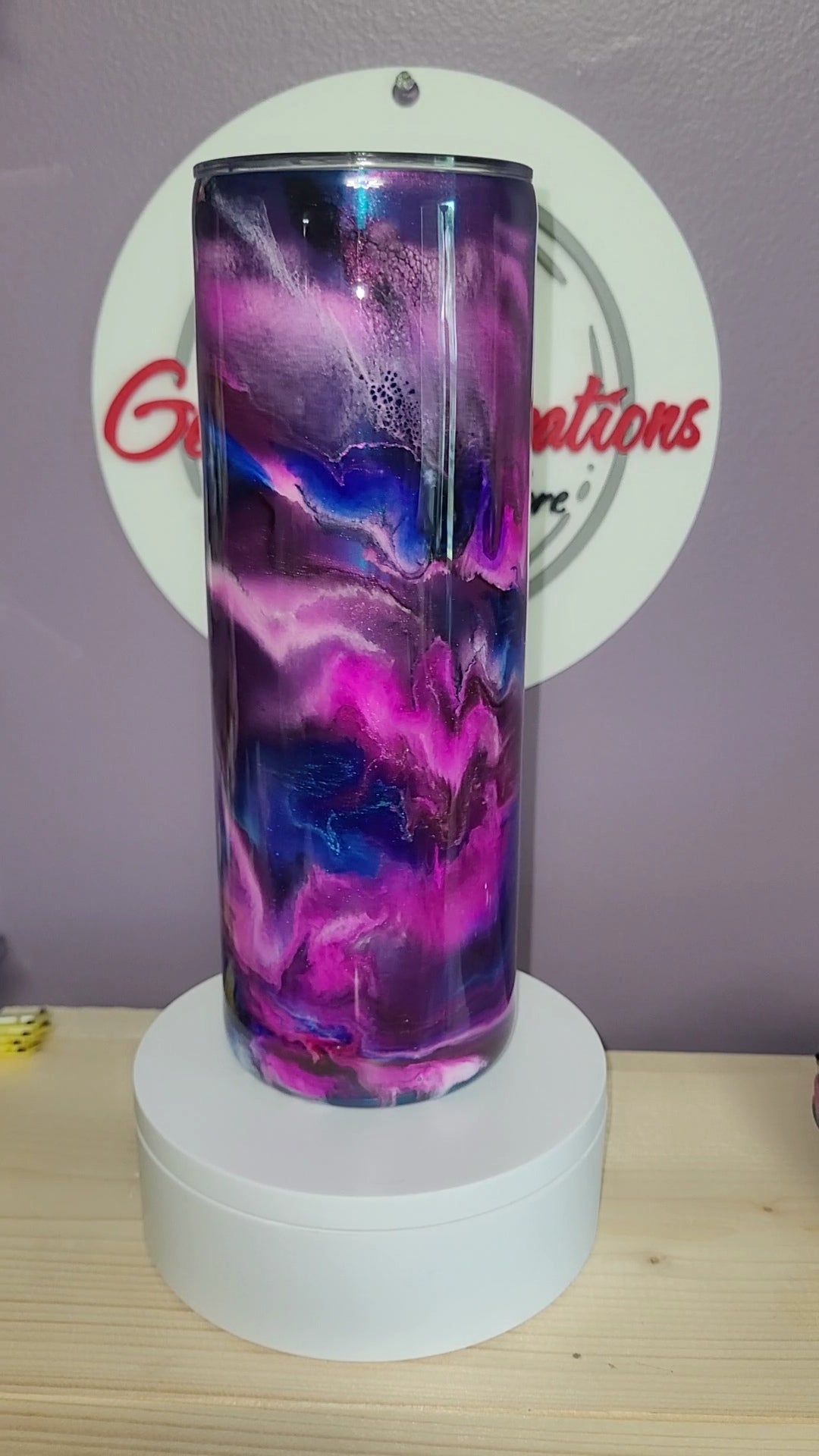 1209-20oz Skinny - Turquoise Glaze Base