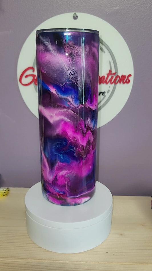 1209-20oz Skinny - Turquoise Glaze Base