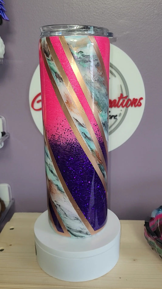 1234 - 30 Oz Skinny twisted glitter mystery