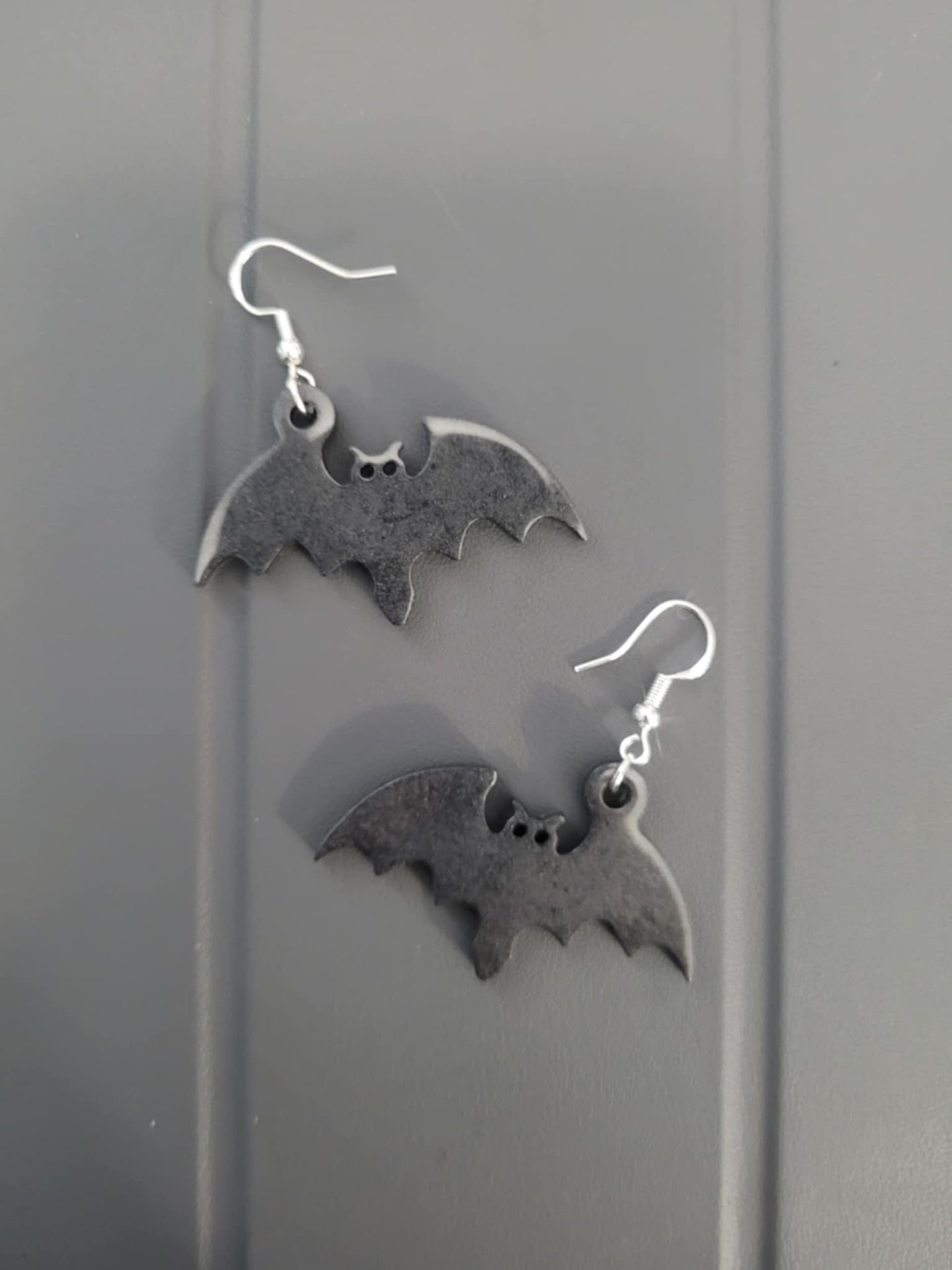 Bat earrings (black mica shimmer)