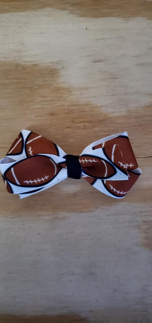 4 inch Girls Hairbow (football)