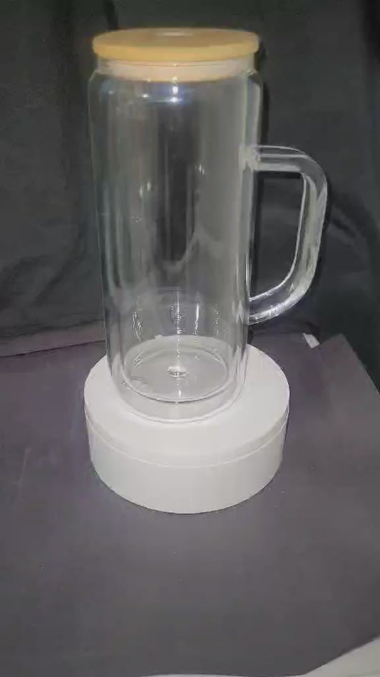 20oz Glass Snow Globe Tumbler
