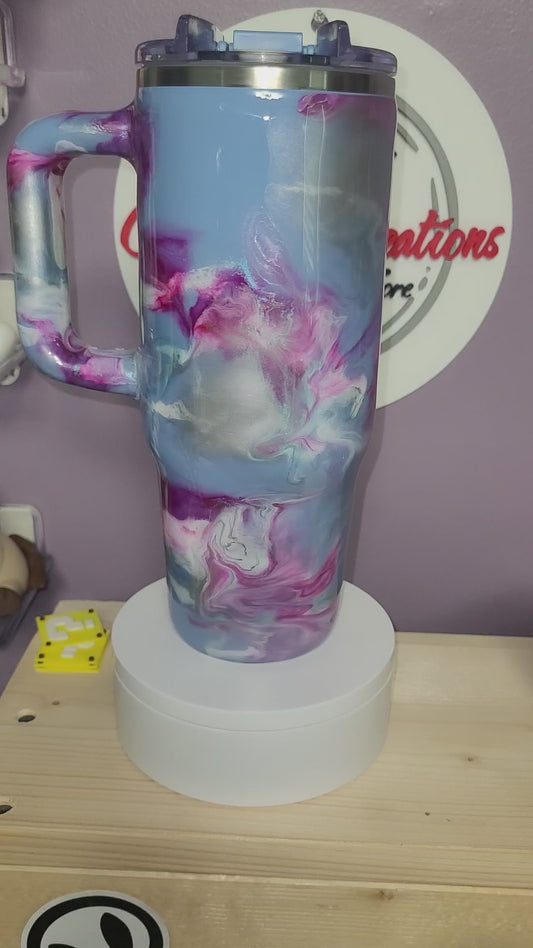 1202-30oz Big Swig- blue powder coated - Kacey