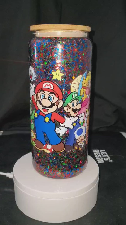 20oz Glass Mario theme