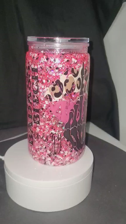 16oz Acrylic Snow Globe Tumbler